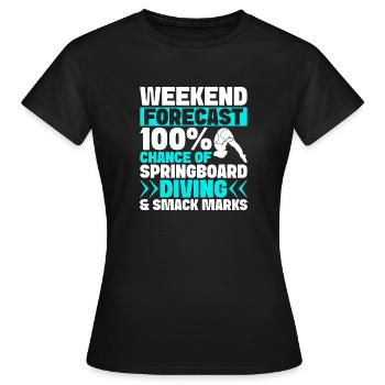 Kunstspringen Turmspringer Sprungbrett - Frauen T-Shirt - Schwarz - Vorne - AI Model Female 172 dark (172cm)