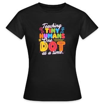 Professeur de braille Braille - T-shirt Femme - noir - Devant - AI Model Female 172 dark (172cm)