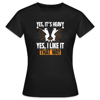 Lancer du poids Lancer du poids Lanceur de poids - T-shirt Femme - noir - Devant - AI Model Female 172 dark (172cm)