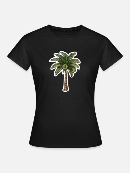 Palme - Frauen T-Shirt - Schwarz