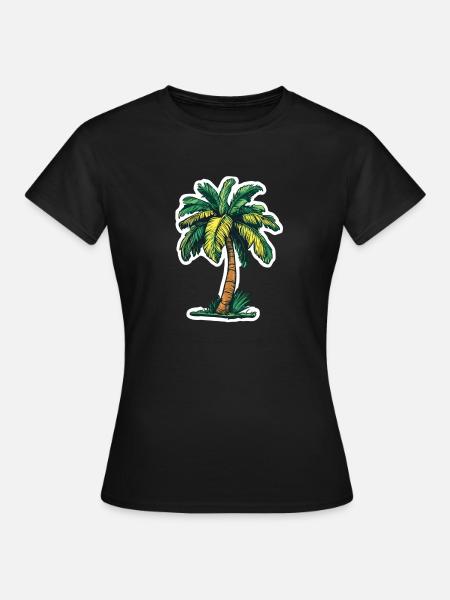 Palme - Frauen T-Shirt - Schwarz