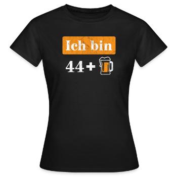 J’ai 44 ans plus bière 45e anniversaire - T-shirt Femme - noir - Devant - AI Model Female 172 dark (172cm)