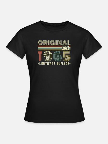 Original 1965 Vintage Retro-Geburtstagsgeschenk - Dame-T-shirt - sort