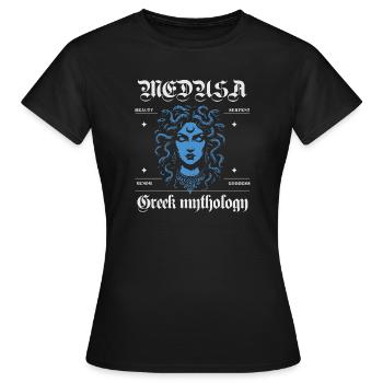 Conception mythologique de Méduse - T-shirt Femme - noir - Devant - AI Model Female 172 dark (172cm)