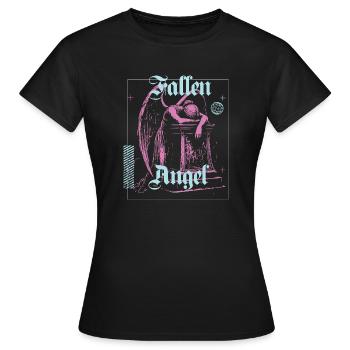 Himmlische Engelillustration - Frauen T-Shirt - Schwarz - Vorne - AI Model Female 172 dark (172cm)