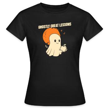 Funny Teacher Skeleton Halloween Classroom - Women's T-Shirt - black - Front - AI Model Female 172 dark (172cm)