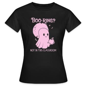 Funny Teacher Skeleton Halloween Classroom - Women's T-Shirt - black - Front - AI Model Female 172 dark (172cm)
