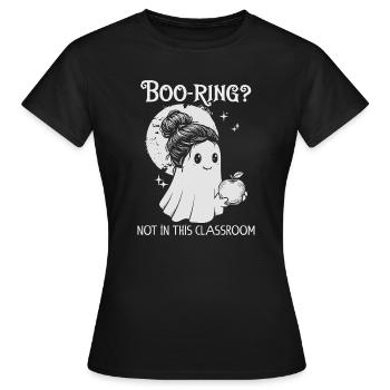 Funny Teacher Skeleton Halloween Classroom - Women's T-Shirt - black - Front - AI Model Female 172 dark (172cm)