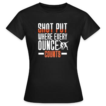 Lancer du poids Lancer du poids Lanceur de poids - T-shirt Femme - noir - Devant - AI Model Female 172 dark (172cm)