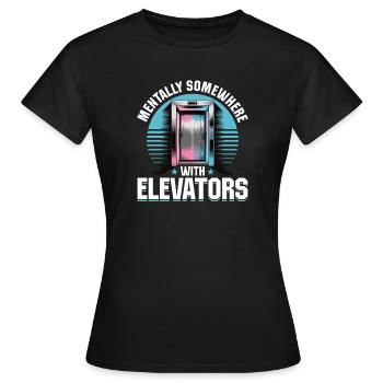 Elevator toddler & kids - Women's T-Shirt - black - Front - AI Model Female 172 dark (172cm)