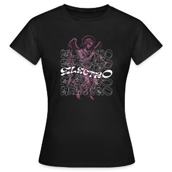 Musique électronique avec un design Heavenly Angel - T-shirt Femme - noir - Devant - AI Model Female 172 dark (172cm)