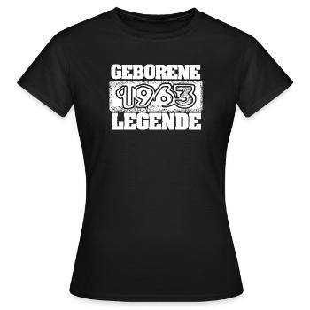 1963 - Frauen T-Shirt - Schwarz - Vorne - AI Model Female 172 dark (172cm)