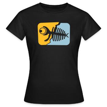 Fisch Fossil - Frauen T-Shirt - Schwarz - Vorne - AI Model Female 172 dark (172cm)