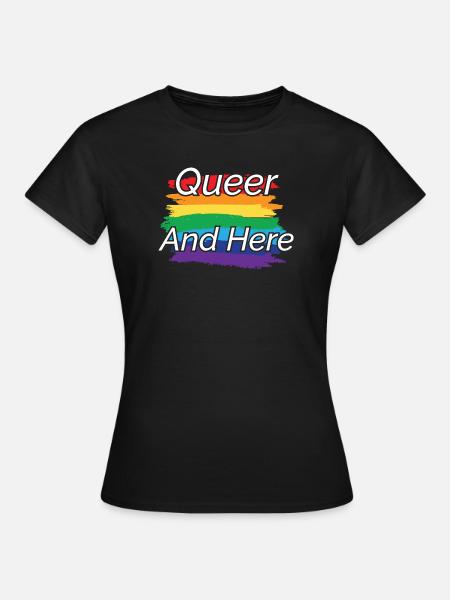 Queer Pride Regenbogen Design - Frauen T-Shirt - Schwarz