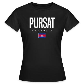Pursat Cambodge Khmer - T-shirt Femme - noir - Devant - AI Model Female 172 dark (172cm)