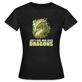 Dragon Dragon - T-shirt Femme - noir - Devant - AI Model Female 172 dark (172cm)