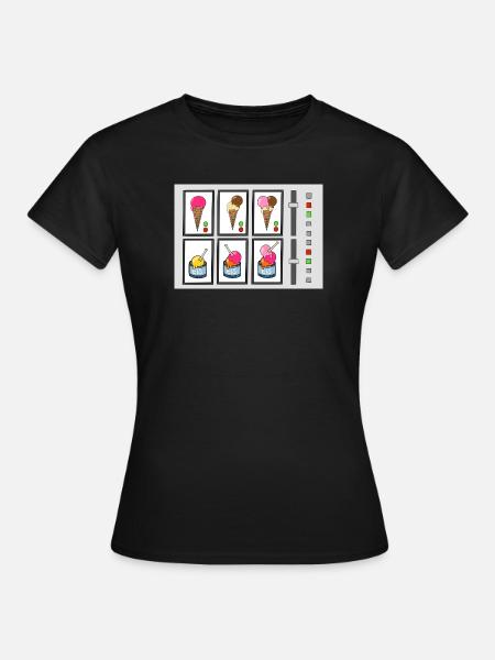 Eiscreme-Maschine - Frauen T-Shirt - Schwarz
