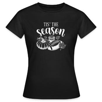 Conception d’atmosphère automnale d’Halloween - T-shirt Femme - noir - Devant - AI Model Female 172 dark (172cm)