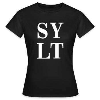 Sylt - Nordsee - Deutschland - Westerland - Frauen T-Shirt - Schwarz - Vorne - AI Model Female 172 dark (172cm)