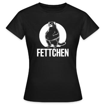 Lustiges Frettchen Essen Bierbauch Fettchen - Frauen T-Shirt - Schwarz - Vorne - AI Model Female 172 dark (172cm)