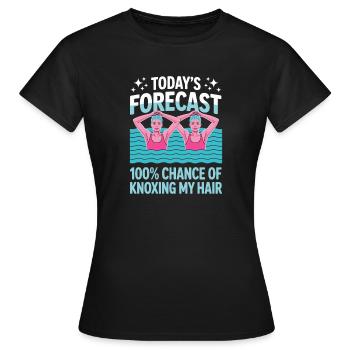 Synchronschwimmen Kunstschwimmen Wassersport - Frauen T-Shirt - Schwarz - Vorne - AI Model Female 172 dark (172cm)