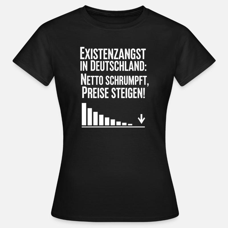 Existential fear in Germany - Women's T-Shirt - black