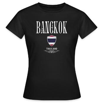 J’adore Bangkok, Bangkok Thaïlande - T-shirt Femme - noir - Devant - AI Model Female 172 dark (172cm)