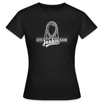 Accro aux montagnes russes - Looping - T-shirt Femme - noir - Devant - AI Model Female 172 dark (172cm)