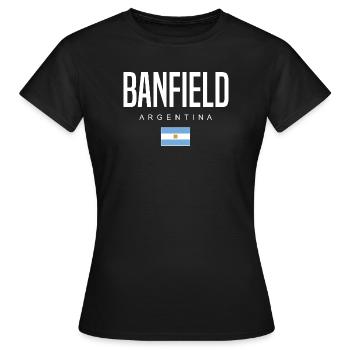 Banfield Argentinien Argentinier - Frauen T-Shirt - Schwarz - Vorne - AI Model Female 172 dark (172cm)