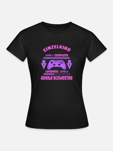 Einzelkind Complete - Loading Große Schwester 2026 - Frauen T-Shirt - Schwarz
