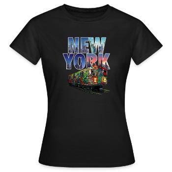 Hommage à la culture de rue de la capitale du hip-hop de New York - T-shirt Femme - noir - Devant - AI Model Female 172 dark (172cm)