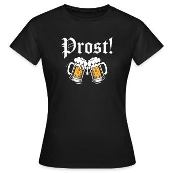 Prost! - Frauen T-Shirt - Schwarz - Vorne - AI Model Female 172 dark (172cm)