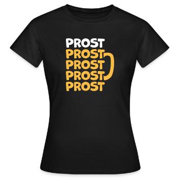 Prost - Frauen T-Shirt - Schwarz - Vorne - AI Model Female 172 dark (172cm)