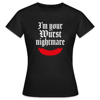 Je suis ton pire cauchemar - T-shirt Femme - noir - Devant - AI Model Female 172 dark (172cm)
