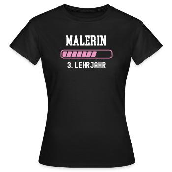 Formation de peintre 3ème année apprentissage 3ème année apprentissage - T-shirt Femme - noir - Devant - AI Model Female 172 dark (172cm)
