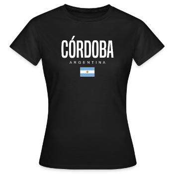 Córdoba Argentine Argentine - T-shirt Femme - noir - Devant - AI Model Female 172 dark (172cm)