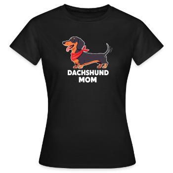 Dachshund Mom stolze Hundemama Geschenk - Frauen T-Shirt - Schwarz - Vorne - AI Model Female 172 dark (172cm)