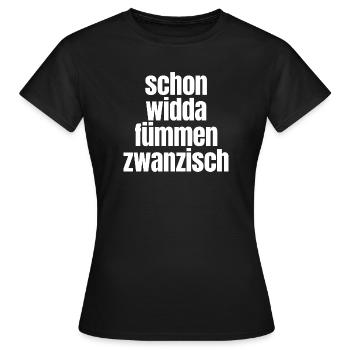Widda Fümmen Zwanzisch fête déjà ses 50 ans - T-shirt Femme - noir - Devant - AI Model Female 172 dark (172cm)
