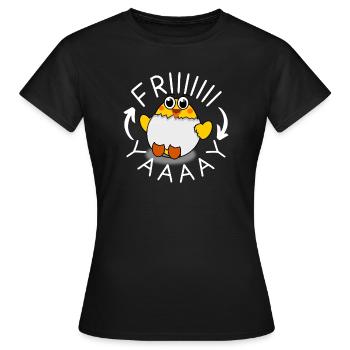 Friday - Women's T-Shirt - black - Front - AI Model Female 172 dark (172cm)