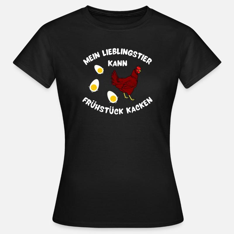 Chicken with breakfast delight design - Women's T-Shirt - black