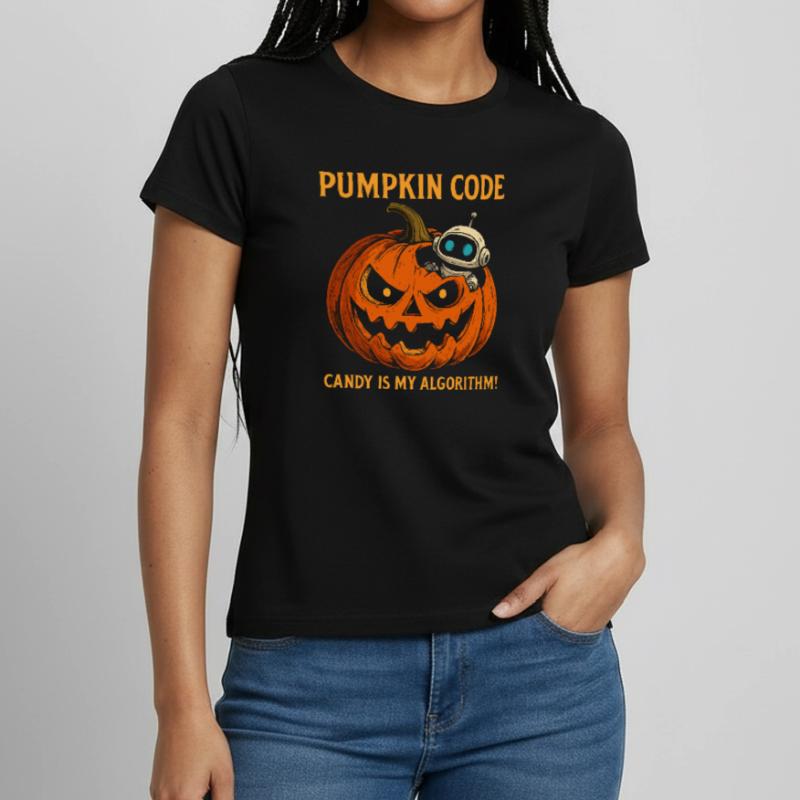 Pumpkin Code: Candy is My Algorithm ! Frauen T-Shirt