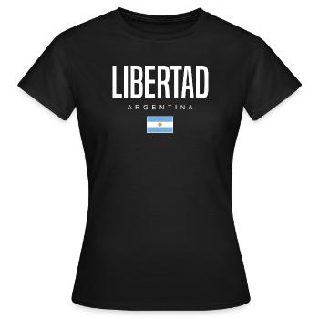 Libertad Argentinien Argentinier - Frauen T-Shirt - Schwarz - Vorne - AI Model Female 172 dark (172cm)