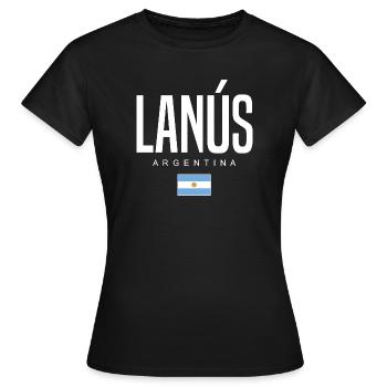 Lanús Argentinien Argentinier - Frauen T-Shirt - Schwarz - Vorne - AI Model Female 172 dark (172cm)