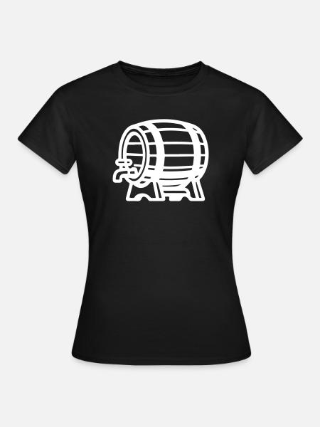 Bierfass Symbol Brauerei - Frauen T-Shirt - Schwarz
