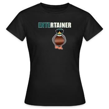 Entertainer Duck - Women's T-Shirt - black - Front - AI Model Female 172 dark (172cm)