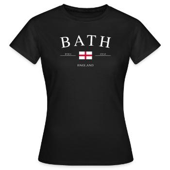 Bath, Angleterre – Souvenirs et cadeaux de vacances - T-shirt Femme - noir - Devant - AI Model Female 172 dark (172cm)