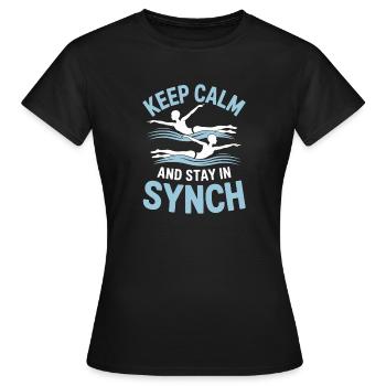 Synchronschwimmen Kunstschwimmen Wassersport - Frauen T-Shirt - Schwarz - Vorne - AI Model Female 172 dark (172cm)