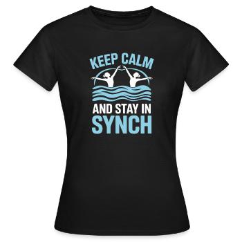 Synchronschwimmen Kunstschwimmen Wassersport - Frauen T-Shirt - Schwarz - Vorne - AI Model Female 172 dark (172cm)