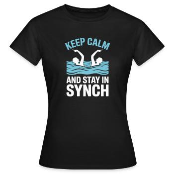 Synchronschwimmen Kunstschwimmen Wassersport - Frauen T-Shirt - Schwarz - Vorne - AI Model Female 172 dark (172cm)
