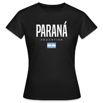 Paraná Argentinien Argentinier - Frauen T-Shirt - Schwarz - Vorne - AI Model Female 172 dark (172cm)